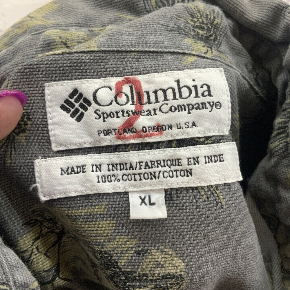 Vintage Columbia Sportswear Shirt Button Down Mens Sz XL Stag Buck Hunting Print - Picture 12 of 12